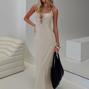 Seraphia Maxi Dress Beige