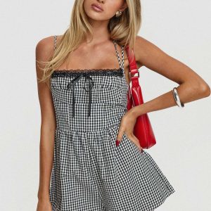 Trynia Romper Black / White Gingham