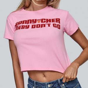 Sonny And Cher Vintage Graphic Top Pink