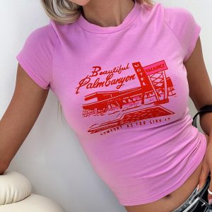 Palm Canyon Tee Pink