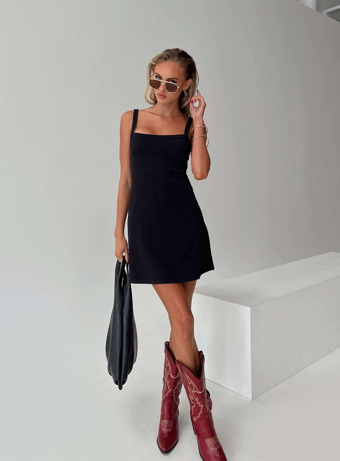 De Santis Mini Dress Black - Image 9
