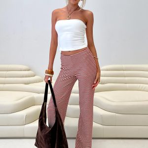 Next To Me Lounge Pant Red / White Stripe