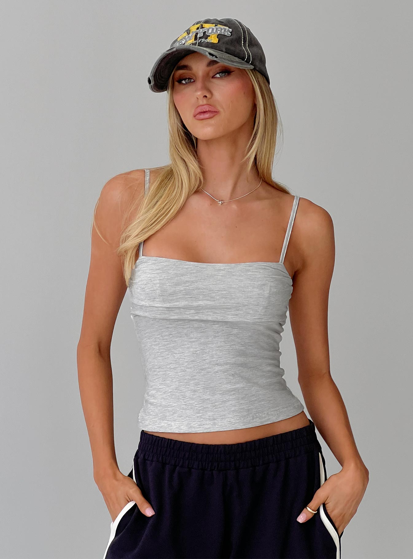 Race My Mind Top Grey Marle