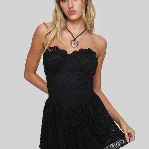 Tournus Skort Playsuit Black