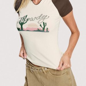 Howdy Cowgirl Graphic Top Cream