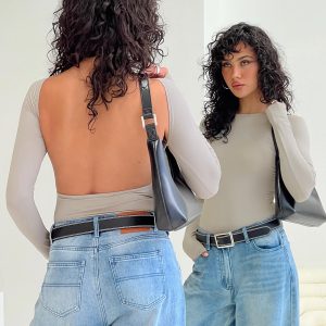 Gatewood Long Sleeve Bodysuit Grey