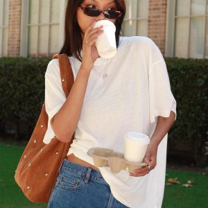 Zaydee Oversized Tee White