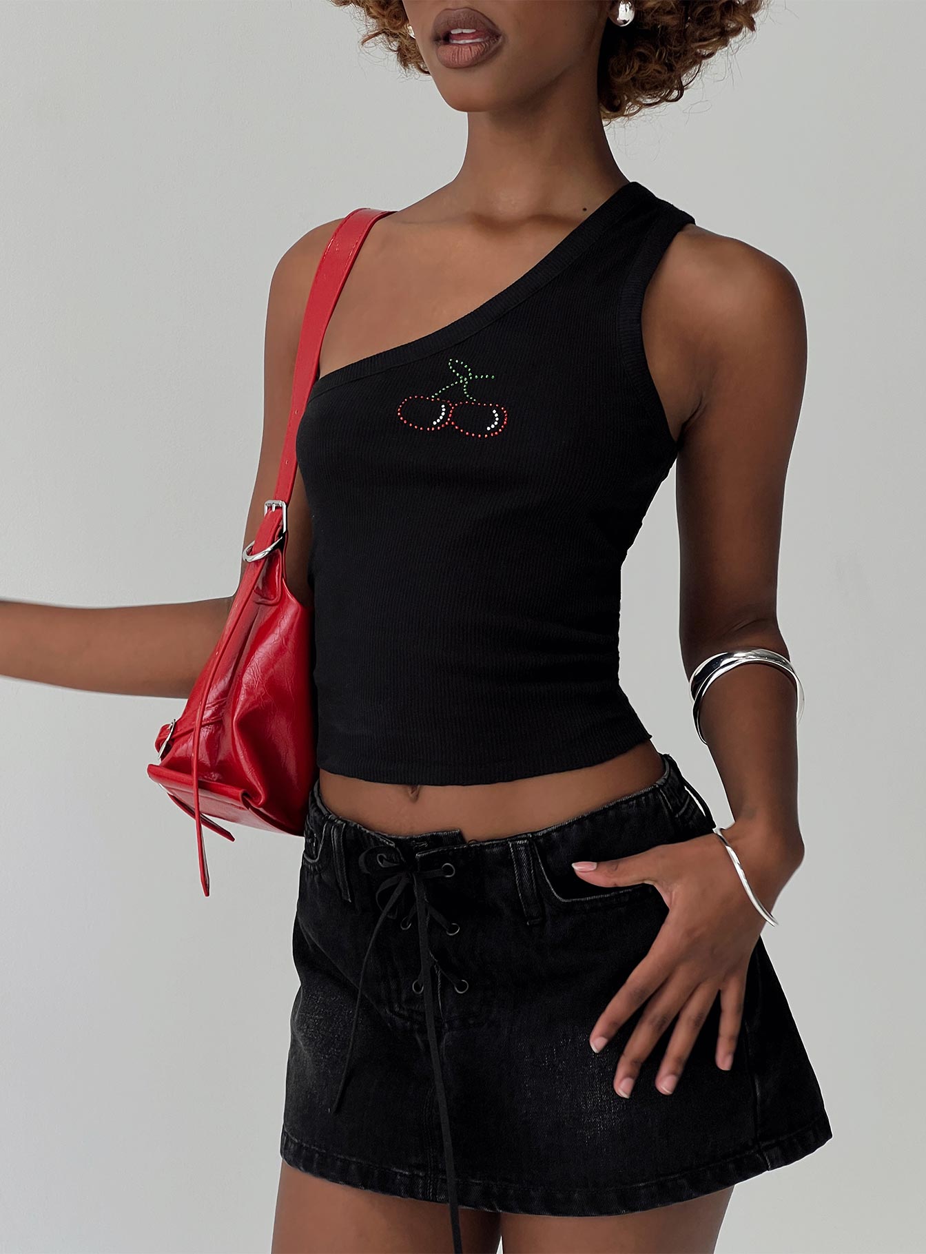 Amethysta Denim Skort Black - Image 8