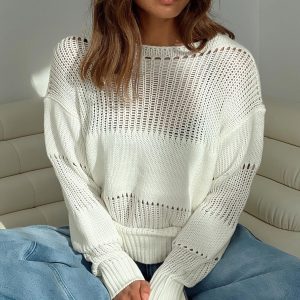 Throw On Sweater Cream