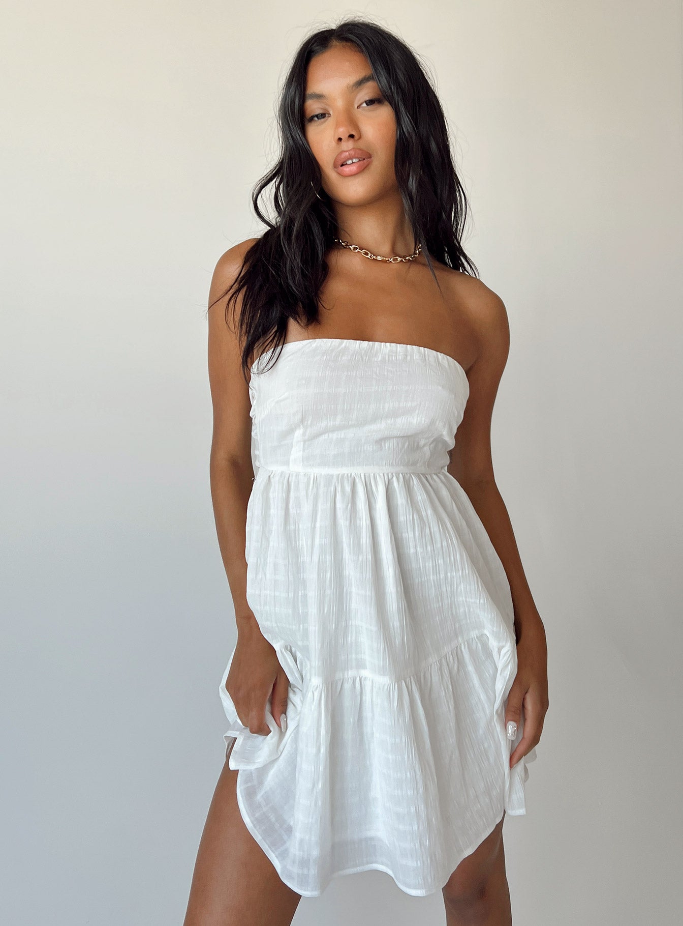 Love Affair Mini Dress White