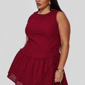 Cosie Mini Dress Red Curve