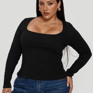 Baseline Long Sleeve Top Black Curve