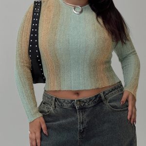Cardenas Long Sleeve Top Green Curve