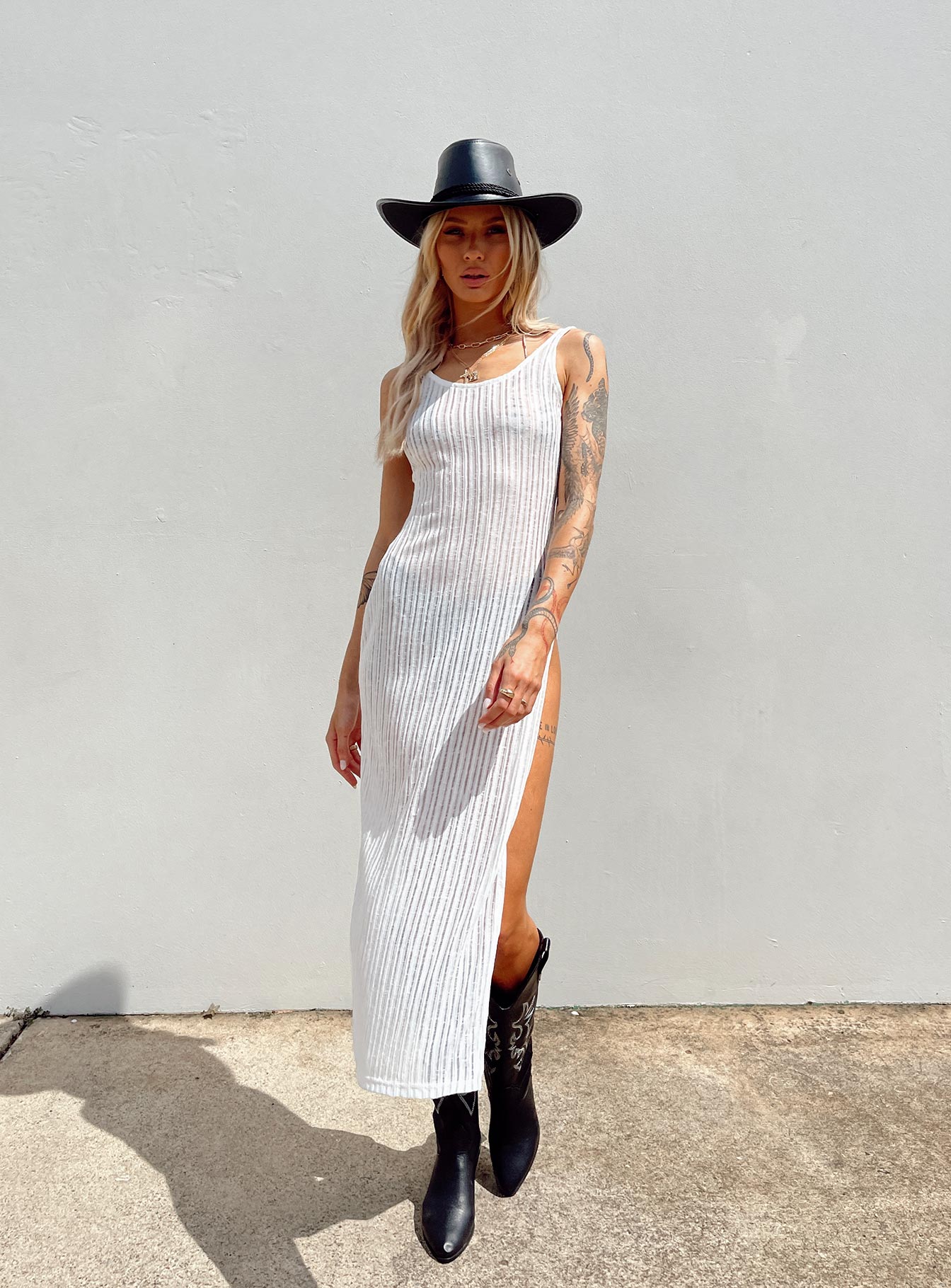 Jasmine Midi Dress White - Image 2