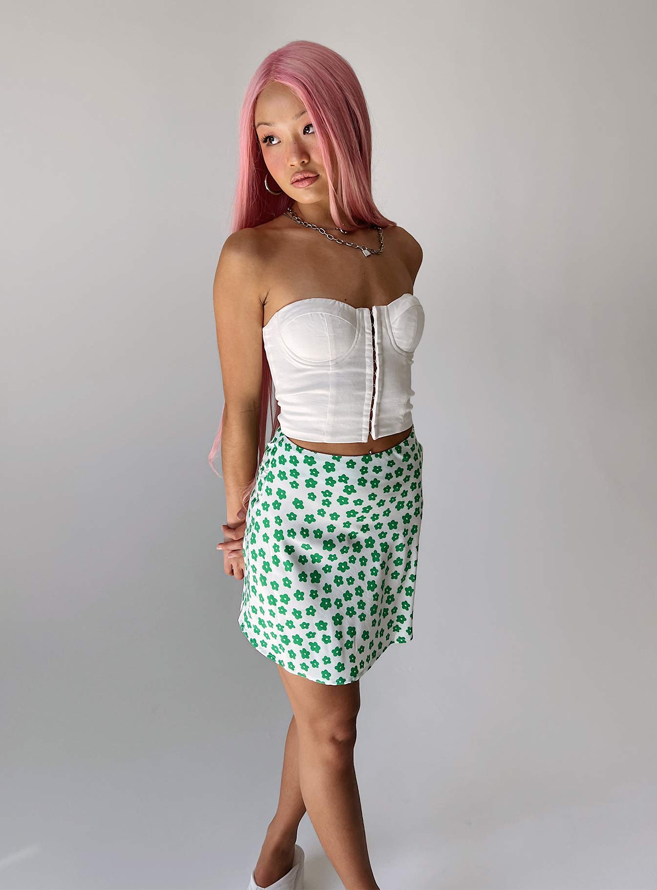 Corat Mini Skirt Green - Image 2