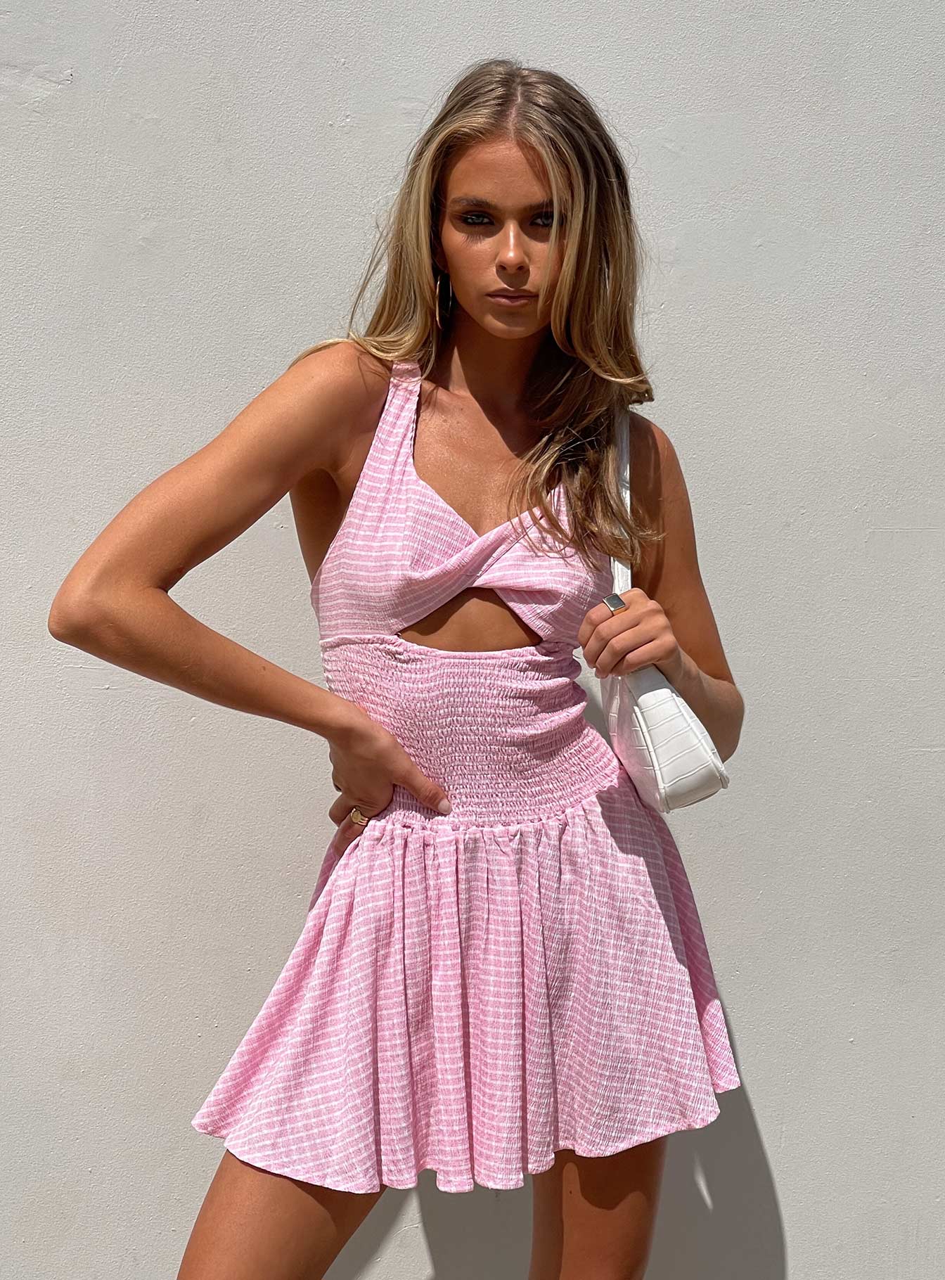 Arden Mini Dress Pink - Image 2