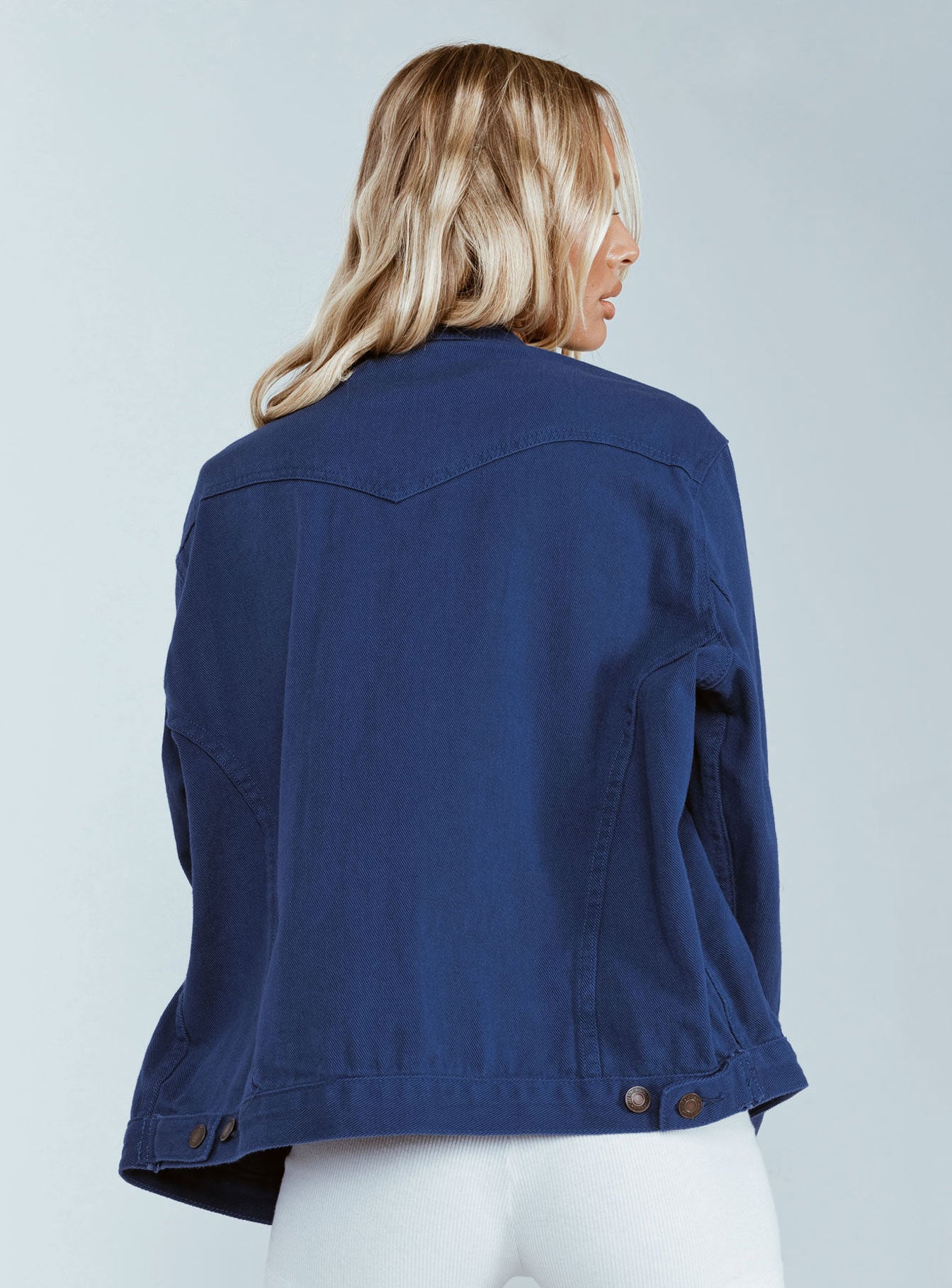 Western Denim Jacket Dark Blue - Image 2