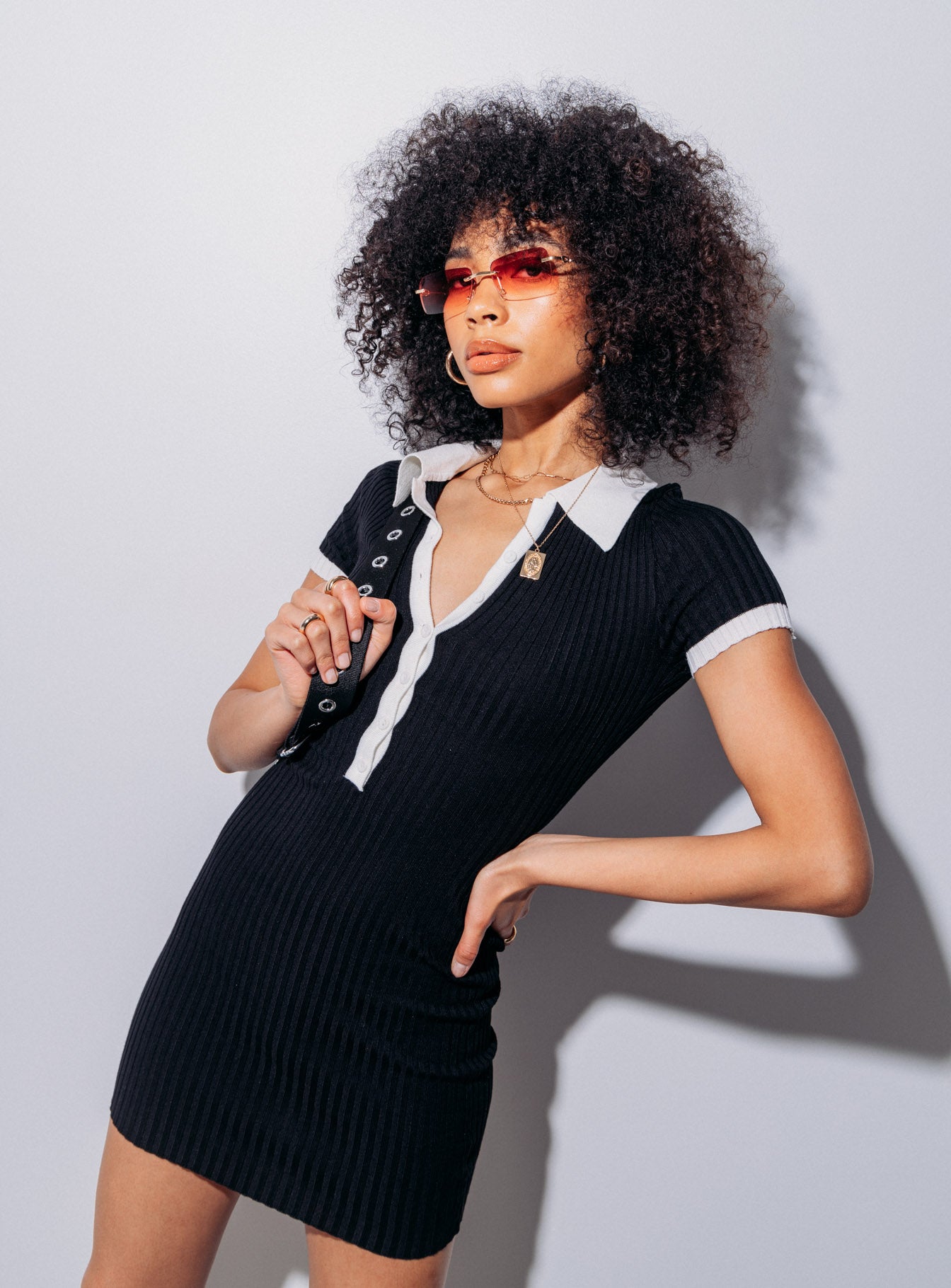 Benhamin Mini Dress Black - Image 2