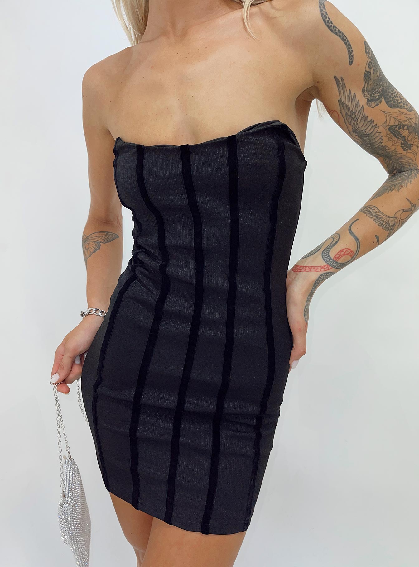 Tristian Mini Dress Black - Image 3
