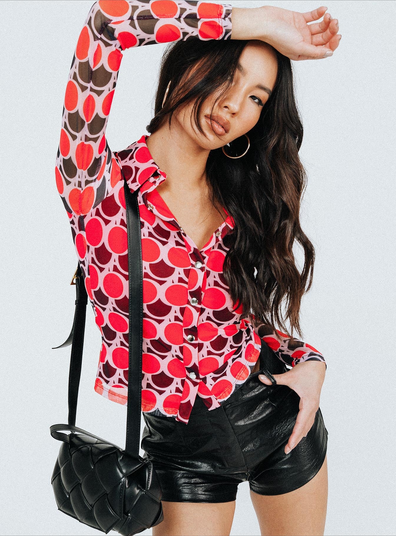 Blanca Long Sleeve Top Red Multi - Image 2