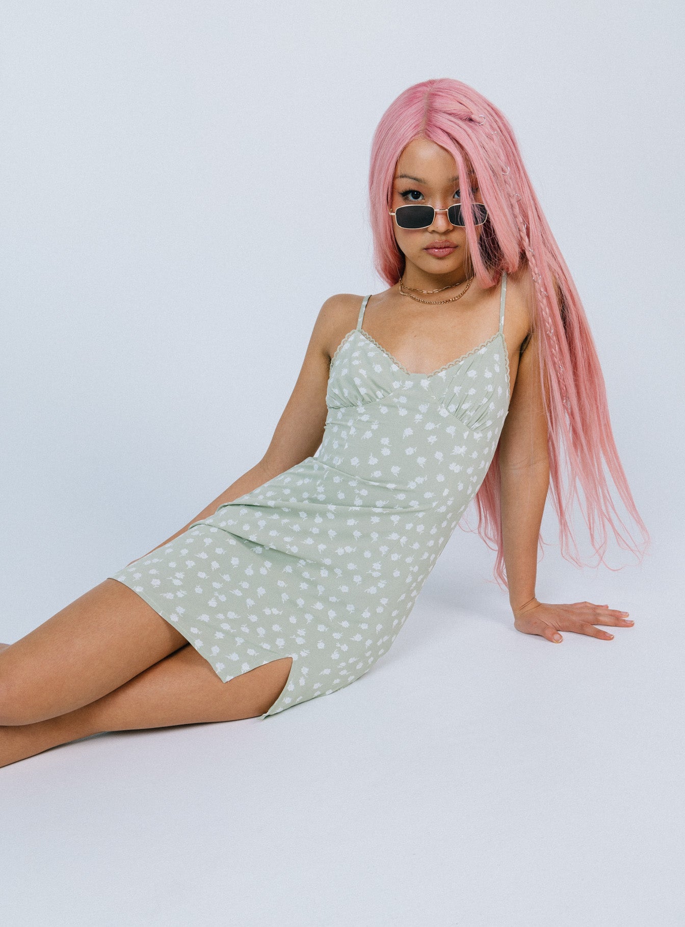 Remia Mini Dress Green - Image 6