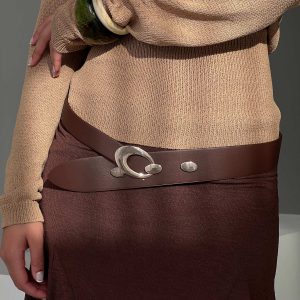Jaide Low Waist Belt Brown / Gold