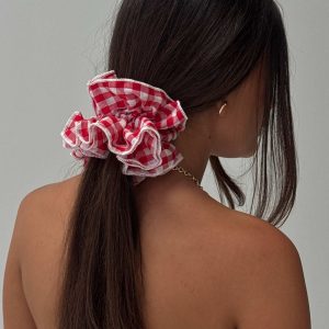 Cheshire Scrunchie Red Gingham