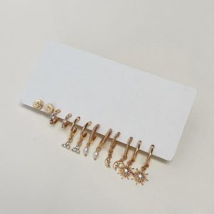 Hannan Earring Pack Gold