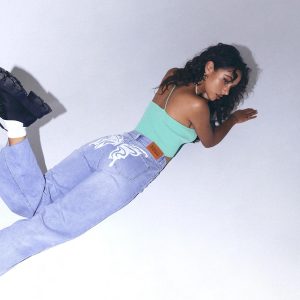 Cece Hammer Butterfly Back Denim Jeans