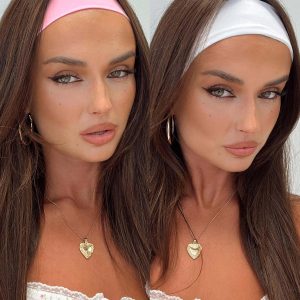 Candy Swirl Headband Set Pink/White