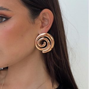 Sebina Swirl Earrings Gold