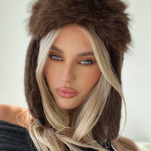 Woolfe Fluffy Hat Brown