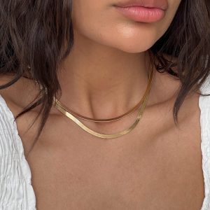 Follow Emotions Layered Necklace Gold