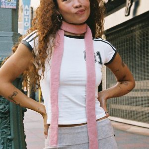 Avenue Skinny Scarf Pink