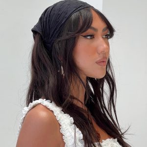 The Amalfi Anglais Headband Black