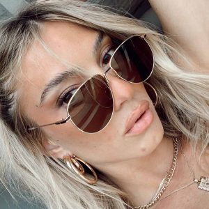 Mai Aviator Sunglasses Gold