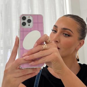 Mirror Me iPhone Case Pink Check