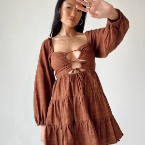 Campbell Mini Dress Brown