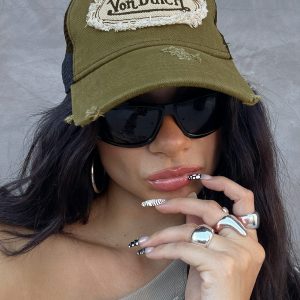 Von Dutch Denim Trucker Hat Vintage Green