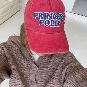 Princess Polly Dad Cap Red