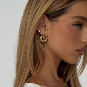 Sold On You Spiral Earrings Gold