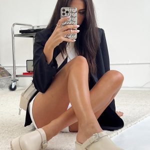 Rinaldi Slide On Flats Cream