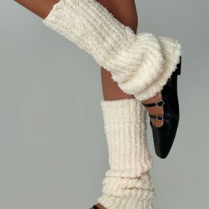 Queensway Boucle Legwarmers Cream