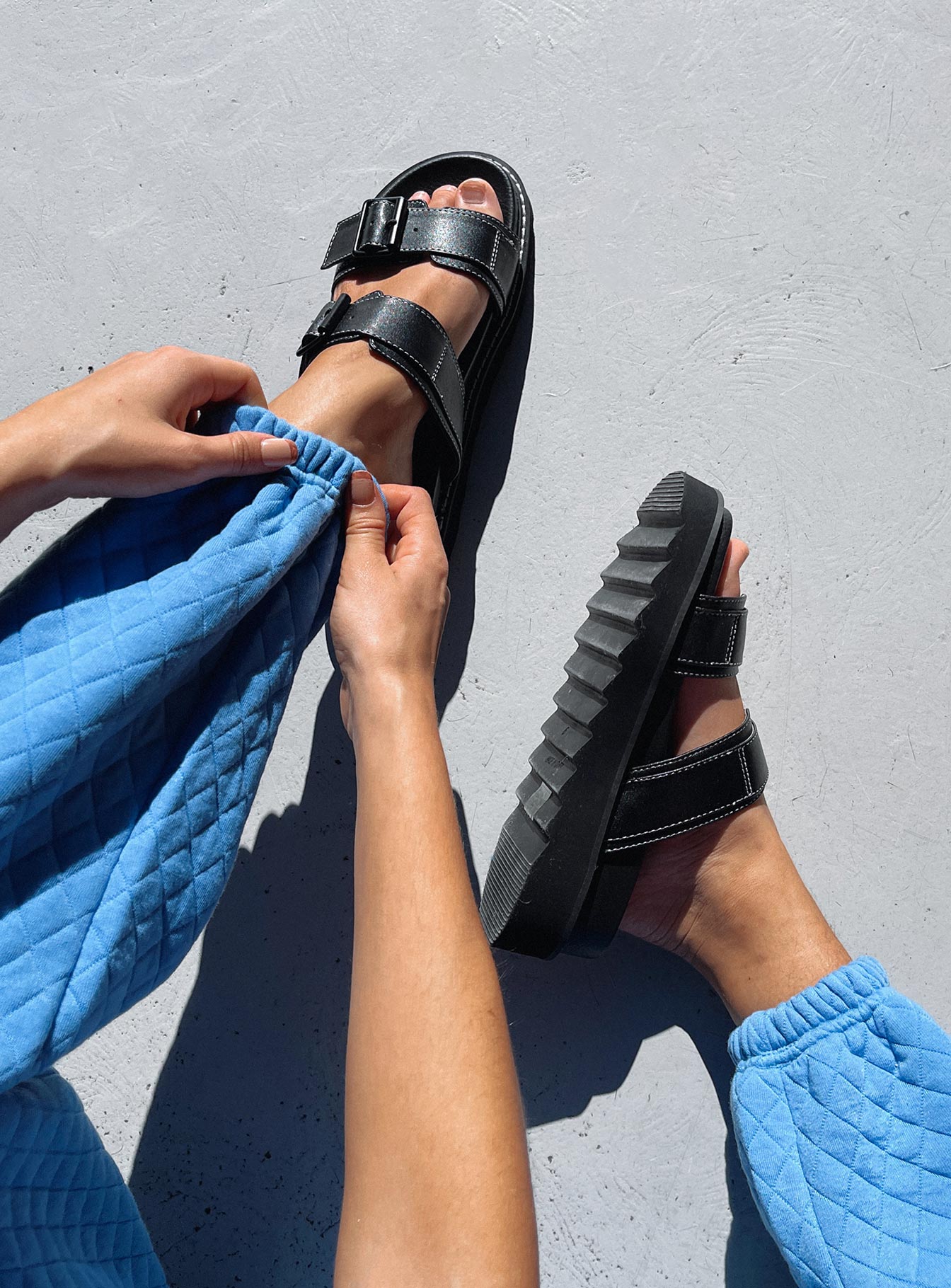 Ma Belle Sandals Contrast Stitch black - Image 2