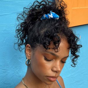 Janey Scrunchie Blue / White