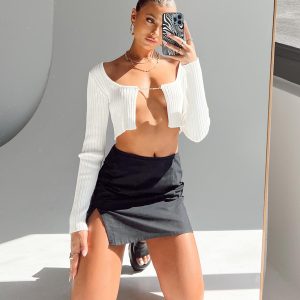 Fletcher Long Sleeve Top White