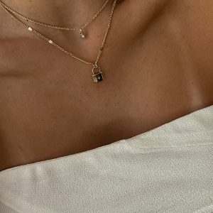 Santino Lock Necklace Pack Gold