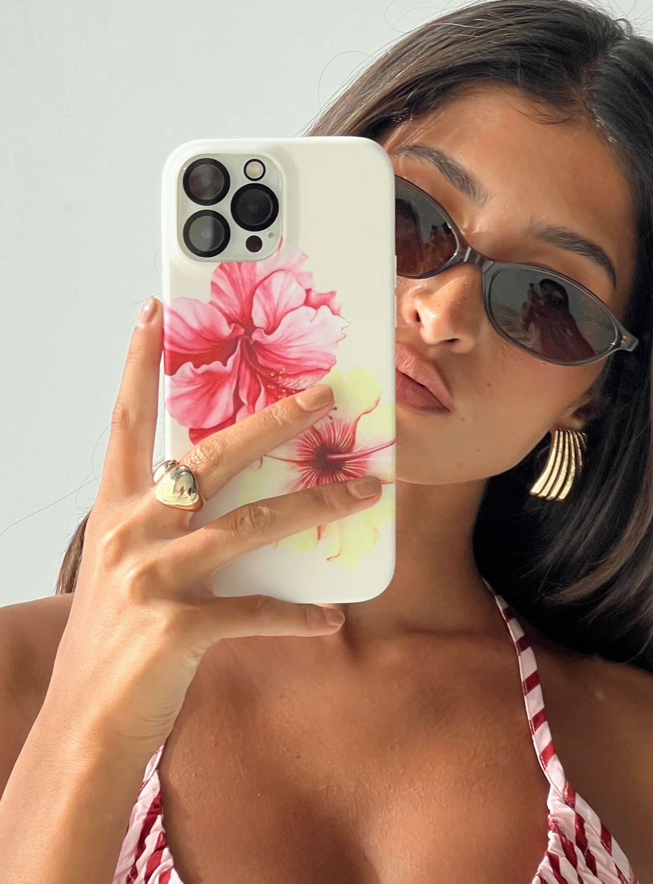 Hibiscus Heart Iphone Case Pink - Image 3