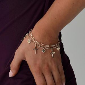 Just So Sweet Layered Bracelet Gold