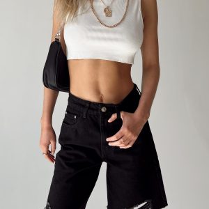 Kiros Denim Shorts Black